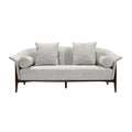"Modern Upholstered Sofa with Decorative Pillows"